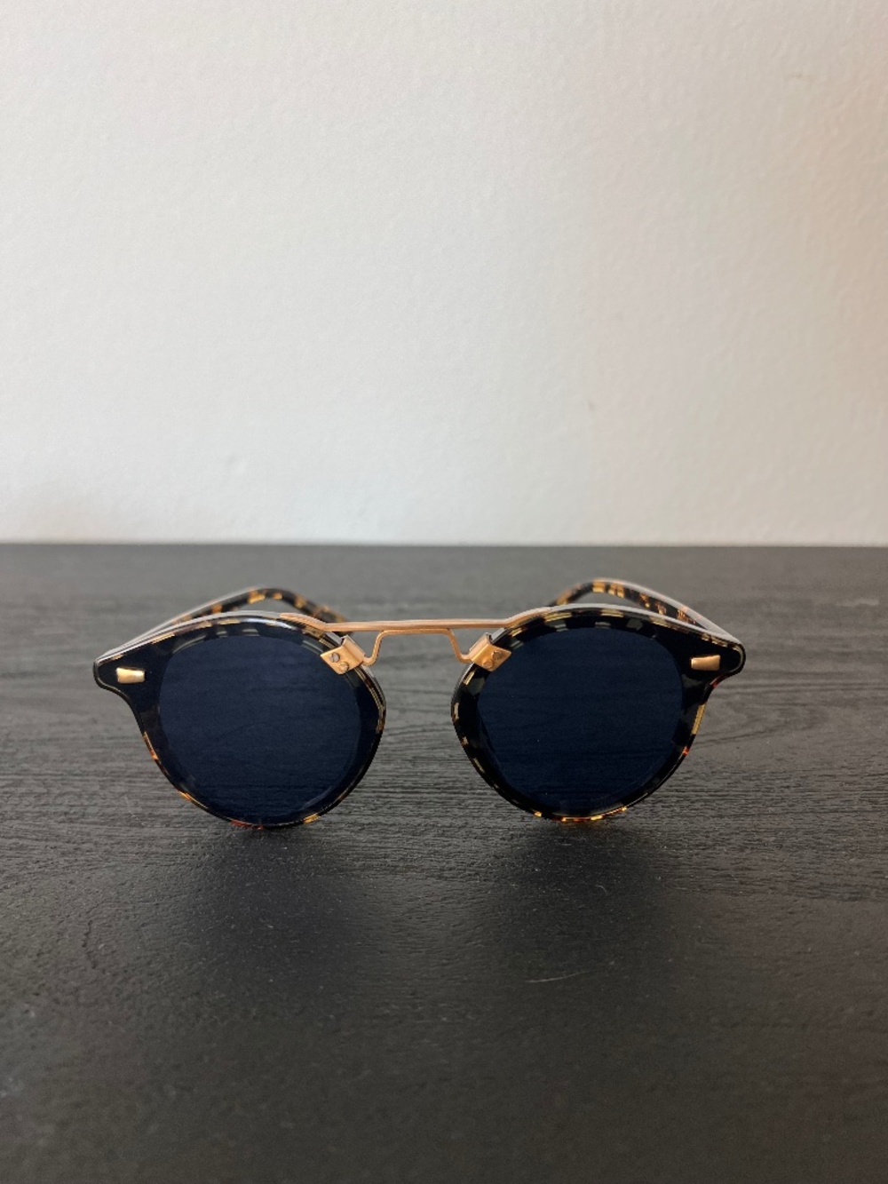 KREWE New Orleans Tortoise & Gold Sunglasses + Original Case